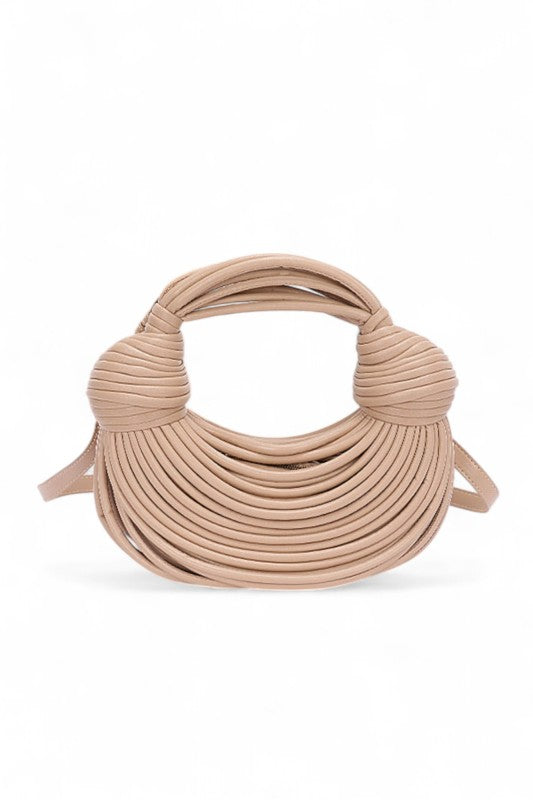 Faux Leather String Rope Top Handle Swing Bag | Fly High