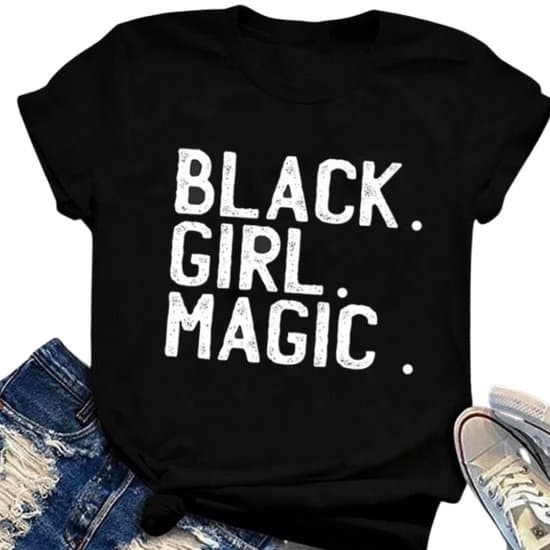 Black & White Black Girl Magic T-Shirt